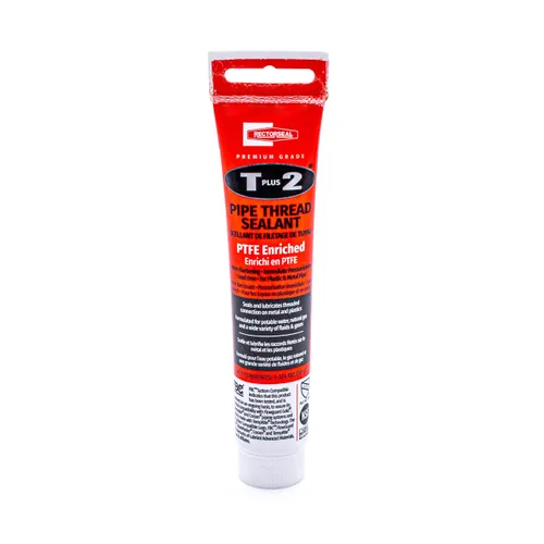RectorSeal T Plus 2 23710 Sellador para roscas de tuberías, no se endurece, fibras sintéticas, no contiene otros metales, enriquecido con PTFE, para