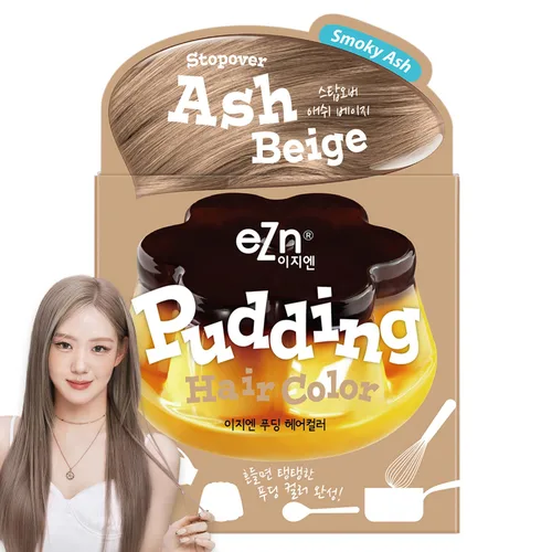 eZn Tinte de cabello en crema, sin amoníaco, tinte de cabello semipermanente DIY coreano con keratina, inodoro, suave para piel sensible, sin Beige