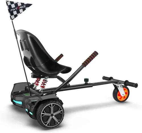 Flytraks K2 Go Kart - Scooter autoequilibrante con absorción de impactos traseros, accesorio de asiento de scooter de equilibrio para neumáticos de