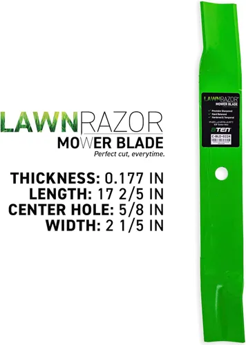 Miniatura 2 de 8TEN LawnRazor - Juego de cuchillas para cortador de tiempo Toro Quest S Series Z 50 Deck 115-5059-03 (elevación alta), paquete de 3