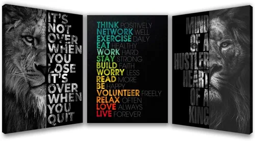 Miniatura 14 de Halioyo Pósteres motivacionales en lienzo, arte de pared inspirador, cita de empresario, decoración de pared, obra de arte para sala de estar