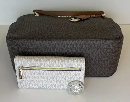 Miniatura 5 de Michael Kors Jet Set - bolsa de hombro para viaje con cadena grande, cartera triple Michael Kors Jet Set.