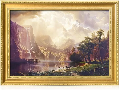 Miniatura 32 de DECORARTS - Impresiones de Giclee de Lirios de Agua de Claude Monet, Arte de Pared Enmarcado con Marco de Madera Maciza, Decoración de Jardín