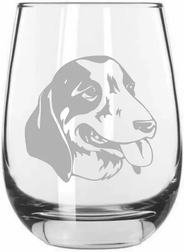Miniatura 362 de Sakhalin Husky Dog - Copa de vino grabada personalizada de 15.25 onzas sin tallo