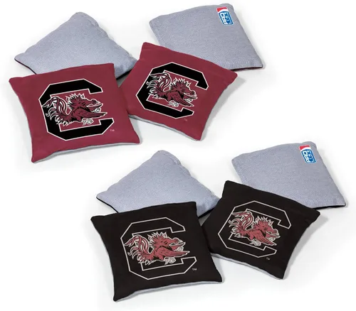 Miniatura 10 de Wild Sports - Puf de doble cara NCAA College de 8 unidades, bolsas de lanzamiento prémium para juego de cornhole, ideal para portones traseros