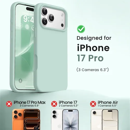Miniatura 807 de GONEZ Funda de silicona para iPhone 15 Pro Max, compatible con Magsafe, protector de cámara + protector de pantalla, forro de microfibra suave