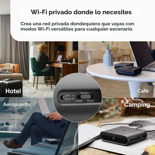 Miniatura 4 de TP-Link Router de Viaje Ultra-Portátil Wi-Fi 6 AX1500 TL-WR1502X Compartición Fácil de WiFi Público Aprobado para Hotel/RV/Viajes Conexión