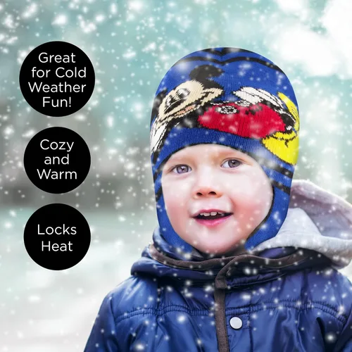 Miniatura 7 de Disney boys Winter Hat and Mitten Set, Mickey Mouse Toddler Beanie for Ages 2-4