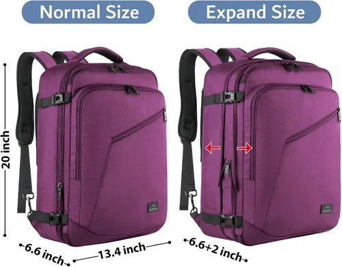 Miniatura 149 de MATEIN - Mochila de viaje extragrande de 10.56 galones, mochila de viaje ampliable apta para aerolíneas, para viajeros de fin de semana, hombres