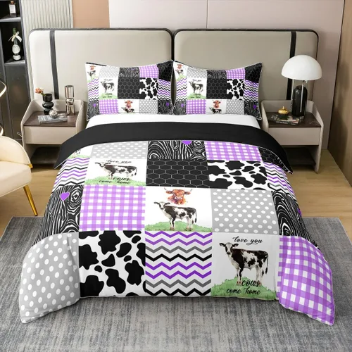 Miniatura 29 de Funda de edredón de pingüino de algodón puro completa kawaii funda de edredón de pingüino antártico juego de ropa de cama de animales para niños