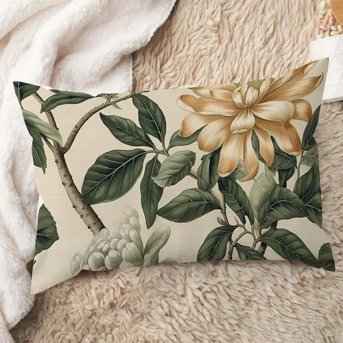 Miniatura 16 de ArogGeld Fundas de cojín de estilo chinoiserie, diseño de flores y pájaros, color rosa rubor, diseño de animales de pavo real, jardín asiático