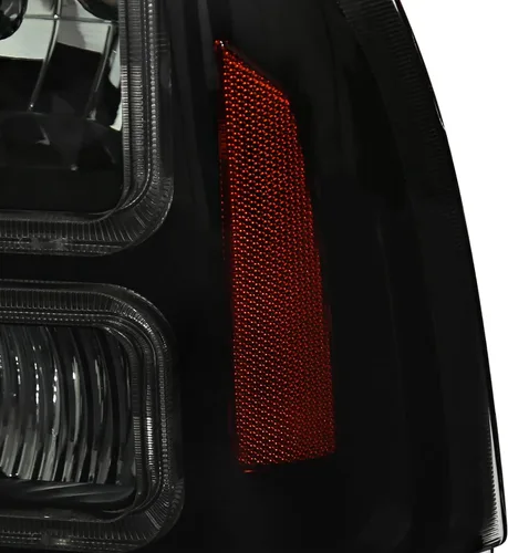 Miniatura 8 de SPEC-D TUNING Faros delanteros negros con luces LED compatibles con Ford F-250, F-350, F-450 SuperDuty 1999-2004, 2000-2004 Excursion, Juego