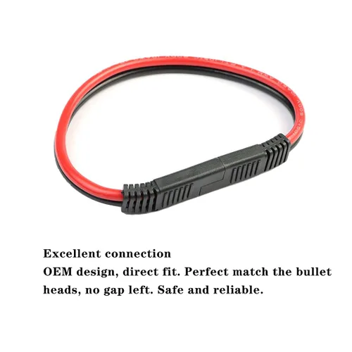 Miniatura 8 de Paquete de 5 arneses de cables de desconexión rápida polarizados de calibre 10 de 2 pines, conector SAE, cable de conexión tipo bala