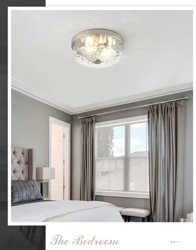 Miniatura 6 de 12 Inch Farmhouse Flush Mount Ceiling Light, 2 Light Industrial Close to Ceiling Light, Industrial Ceiling Lighting Fixture for Kitchen Hallway 12.2