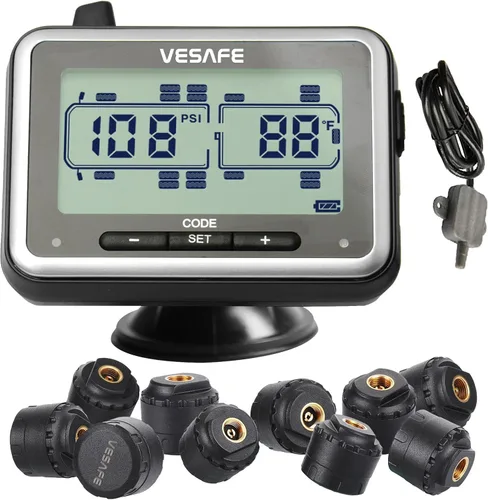 Miniatura 9 de TPMS, sistema inalámbrico de monitoreo de presión de neumáticos para RV, remolque, autocaravana, casa rodante, quinta rueda, incluye un amplificador