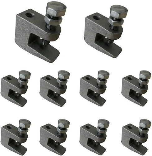 Miniatura 11 de Paquete de 10 abrazaderas de hierro fundido de 3/8 pulgadas a 16 abrazaderas en C de seguridad de hierro galvanizado con apertura máxima