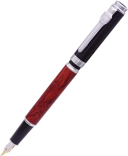Miniatura 5 de Jinhao Nature - Pluma estilográfica de madera de rosa doblada (fina a ancha), pluma Fude para caligrafía, dibujo artístico y escritura a mano Rosa