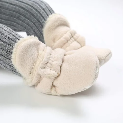 Miniatura 2 de Ohwawadi - Calcetines de forro polar para bebé o niña, suaves y calientes, botas o zapatos para bebés recién nacidos, con estilos de dibujos