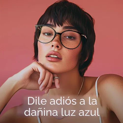 Miniatura 2 de Gaoye - Gafas de bloqueo de luz azul - Marcos redondos TR90 de moda, brazos de metal, protección UV400 - Estuche suave a juego