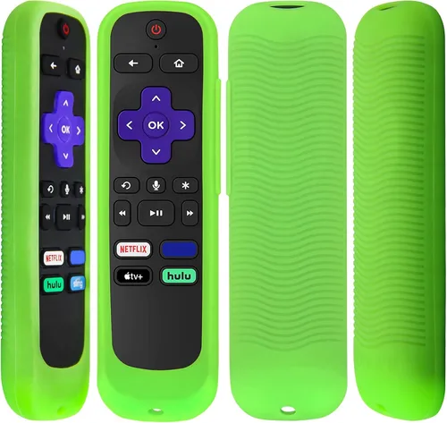 Miniatura 7 de Paquete de 2 fundas para control remoto (brilla en la oscuridad) compatible con Roku TV Remote/Roku Express/Streaming Stick/Premiere, funda