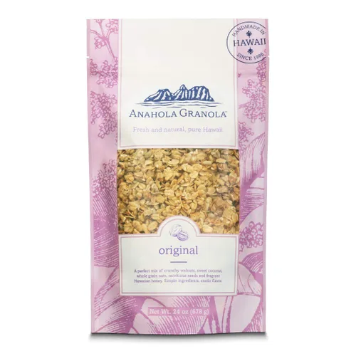 Anahola Granola Original 24 oz – Cereal Muesli hawaiano saludable – Sin trigo sin azúcar añadido – Corte a mano desde 1986 – Bueno para ti mientras