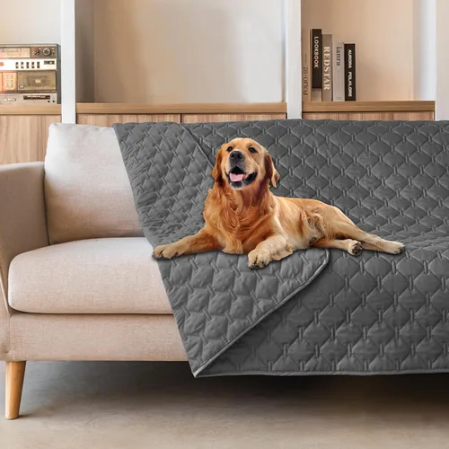 Miniatura 16 de gogobunny Manta 100% Impermeable de Doble Cara para Perros, Cubierta Suave para Cama de Mascotas, Reversible, Protege Muebles, Sillón, Sofá, Coche
