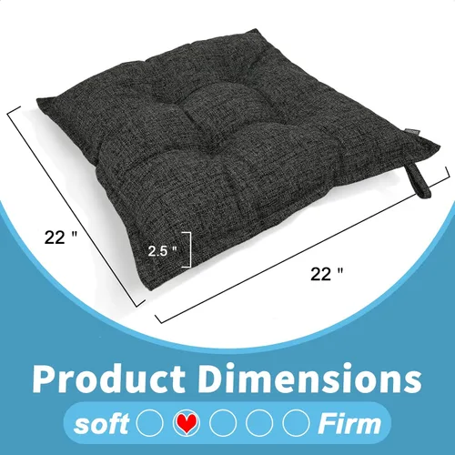 Miniatura 2 de SINSOSSO - Almohadas de suelo grandes de 22 pulgadas, de espuma viscoelástica, cuadradas, antideslizantes, para respaldo de oficina, yoga, asiento