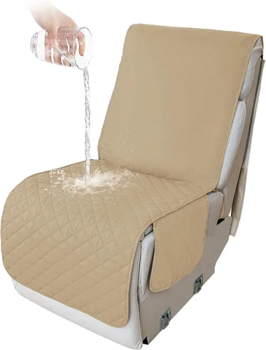 Miniatura 174 de HDCAXKJ Fundas de sofá seccional reclinable 100% impermeable, forma de L, funda de sofá reclinable lavable acolchada suave para mascotas, perro