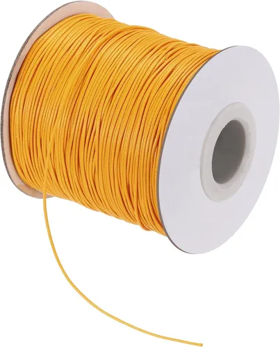 Miniatura 53 de MECCANIXITY Cordón encerado de poliéster encerado de 0.020 in, cuerda de cera de 175 yardas para hacer pulseras, collares, cuentas, joyería y Negro
