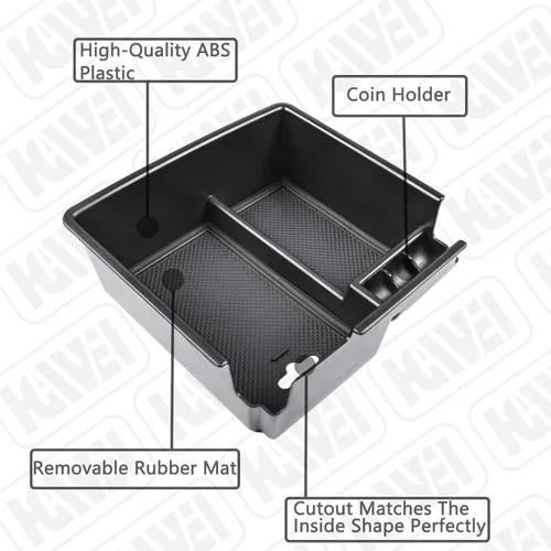 Miniatura 5 de HGWEI Organizador de Consola Central Compatible con Ford Ranger 2019 2020 2021 2022 2023 XL XLT Lariat Accesorios, Caja de Almacenamiento