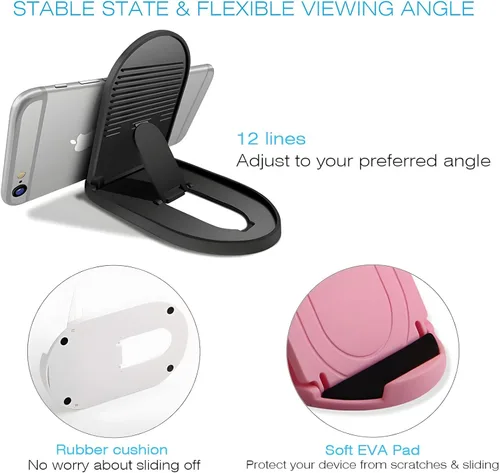 Miniatura 5 de Soporte para Teléfono Celular 6 Unidades, Soporte de Escritorio Plegable y Portátil para Teléfono Celular, Soportes Base Ajustables Universales