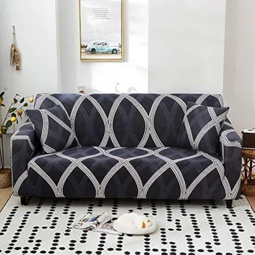 Miniatura 34 de HOOBUY Funda de sofá estampada, Funda elástica para sillón, Jugo de funda de sofá con patrones para sillón acojinado de 3 plazas, YLYZ