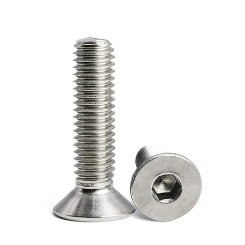 Miniatura 3 de Tornillos hexagonales de cabeza plana M5 x 20/25/30/35/1.575 in, tornillos avellanados, acero inoxidable 304, totalmente roscado, acabado brillante