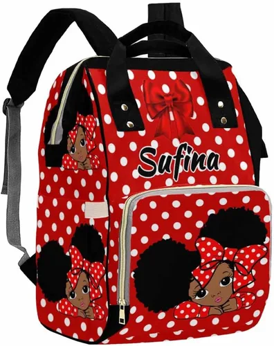 Miniatura 30 de Artsadd Bolsa de pañales con foto personalizada para mamá, mochila personalizada con correas para cochecito, bolsa de hombro de viaje grande, bolsa