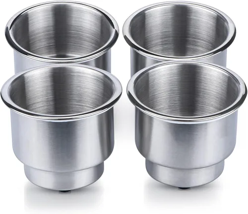 Miniatura 8 de Soporte para Tazas de Acero Inoxidable con Drenaje para Barco Marino, Caravana (4)
