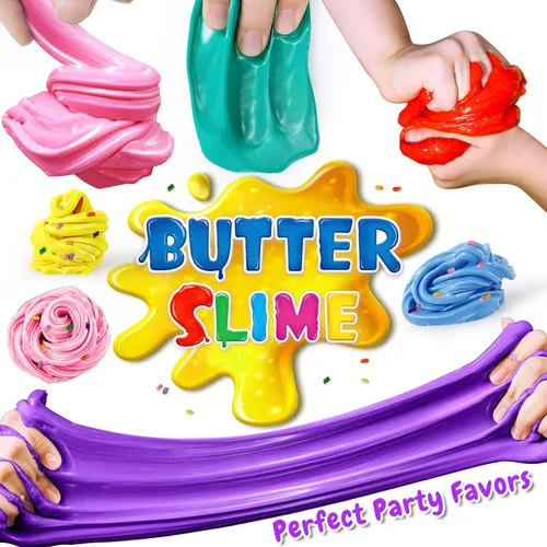 Miniatura 3 de Paquete de 50 unidades de slime de mantequilla para niños, juguetes de limo para niños y niñas, juguete perfumado de bricolaje para recuerdos