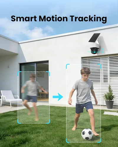 Miniatura 5 de Cámara de seguridad solar celular 4G LTE inalámbrica al aire libre, sin cámaras WiFi alimentadas por energía solar, vista en vivo de 360°