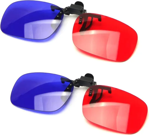 Miniatura 14 de Othmro 10 gafas duraderas estilo 3D 3D, gafas de visión 3D, gafas de juego de películas 3D, gafas 3D rojo-rojas, marco de cartón, lente de resina