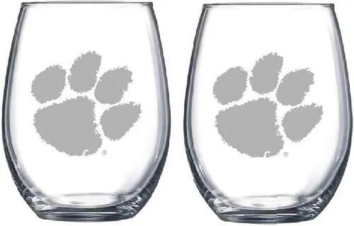 Miniatura 31 de RFSJ Juego de 2 copas de vino o bebidas con logotipo de Satin Frost (Harvard)