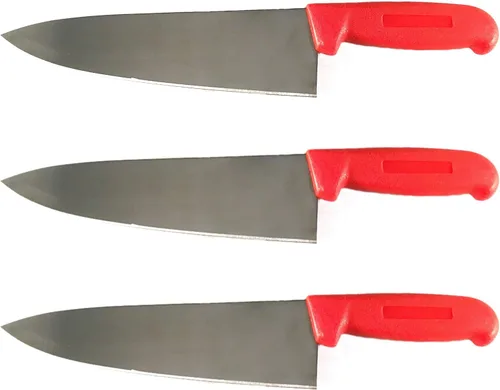 Miniatura 17 de Cuchillo de chef de 8 pulgadas de varios colores y paquetes, cubiertos de cocina comercial Razor Sharp - Cuchillos de cocina (paquete de 3 - verde)
