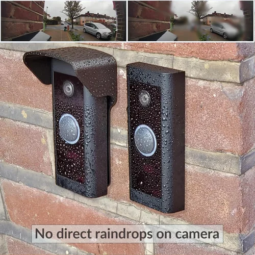 Miniatura 4 de RingWired - Cubierta protectora para protección contra la lluvia, plástico negro, montaje en pared