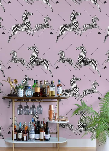 Miniatura 2 de Scalamandre Lilac Zebra Safari - Papel tapiz autoadhesivo