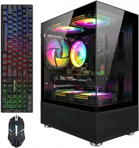 Miniatura 8 de STGAubron Computadora de Escritorio Gaming PC, AMD Ryzen 5 5600GT hasta 4.6G, Radeon RX 6500 4G, 16G DDR4, 1T SSD, WiFi 6 y BT 5.2, Ventilador RGB