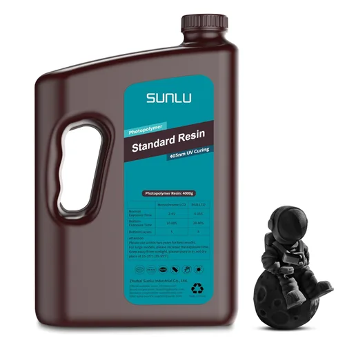 Miniatura 30 de SUNLU Resina para impresora 3D, 1kg de curado rápido, resina estándar 3D para impresoras 3D LCD DLP SLA, curado UV de 395-405nm, resina líquida
