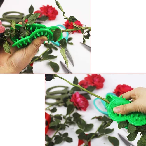 Miniatura 3 de DonLeeving Luckycivia - Juego de 9 unidades de pelacables de rosas para arreglos florales de rosas