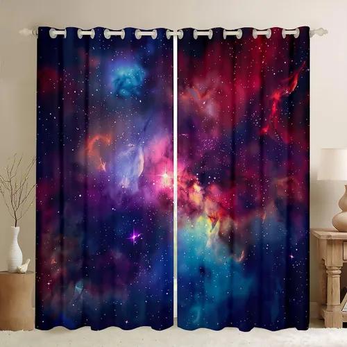 Miniatura 36 de Feelyou Cortinas opacas con estampado de leopardo para dormitorio, sala de estar, safari, cortinas de oscurecimiento de habitación con purpurina