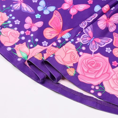 Miniatura 5 de Vestido sin mangas o de manga larga para niñas, vestidos informales con diseño de unicornio o sirena para niñas pequeñas o grandes