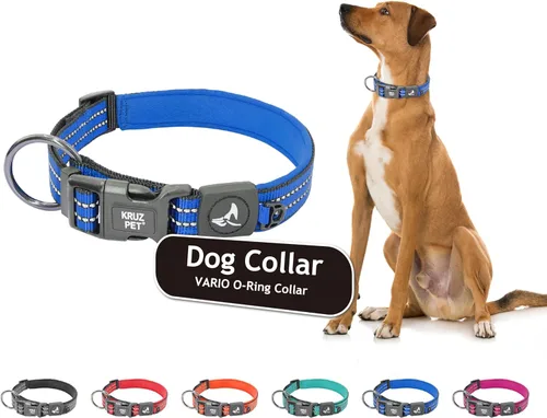 Miniatura 11 de KZV006-03M Collar de perro reflectante para perros pequeños, medianos y grandes