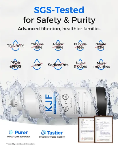 Miniatura 4 de Waterdrop Sistema de ósmosis inversa KJ600, dispensador instantáneo de agua caliente, 600 GPD, reduce PFAS, sin tanque, 2:1 puro para drenar, debajo