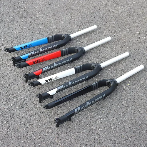 Miniatura 4 de BOLANY Horquillas de suspensión rígidas para bicicleta, 1-1/8 pulgadas, dirección recta sin rosca, universal 26/27.5/29 pulgadas, freno de disco